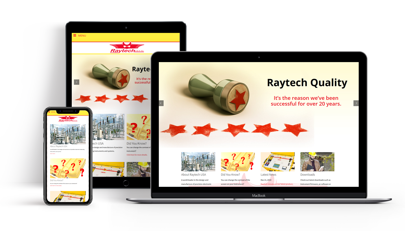 RAYTECH USA - Product Website Development and Design