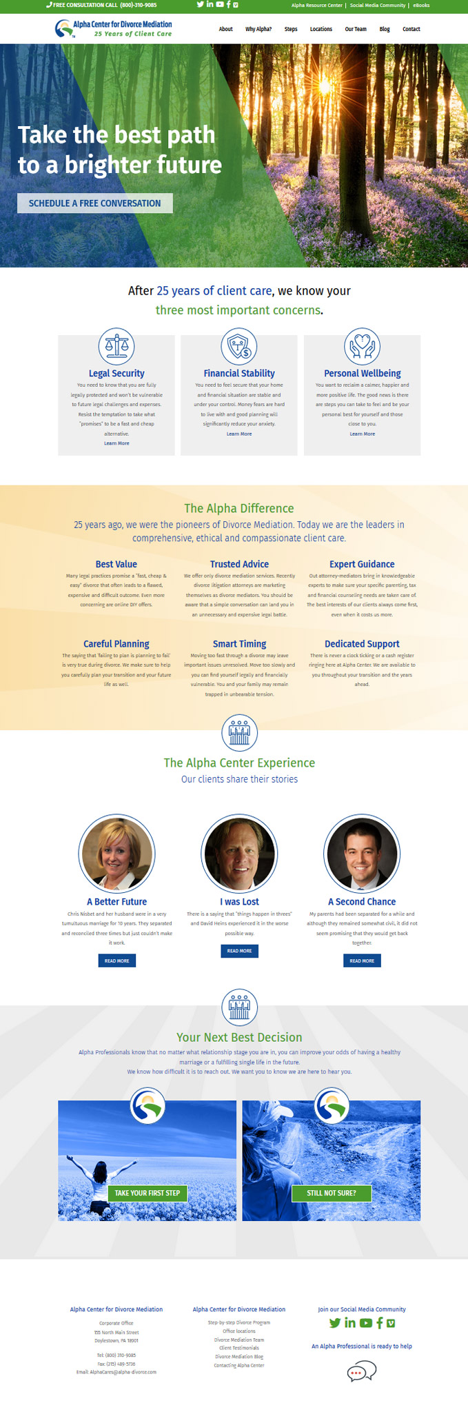 Alpha Center Website Homepage Design