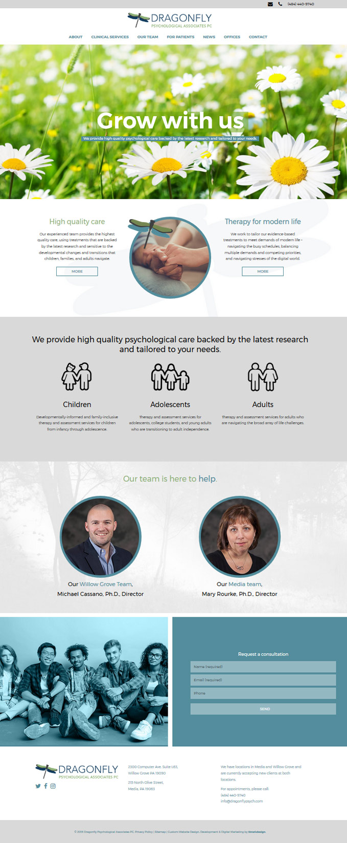 Dragonfly Psychological Associates Website Design