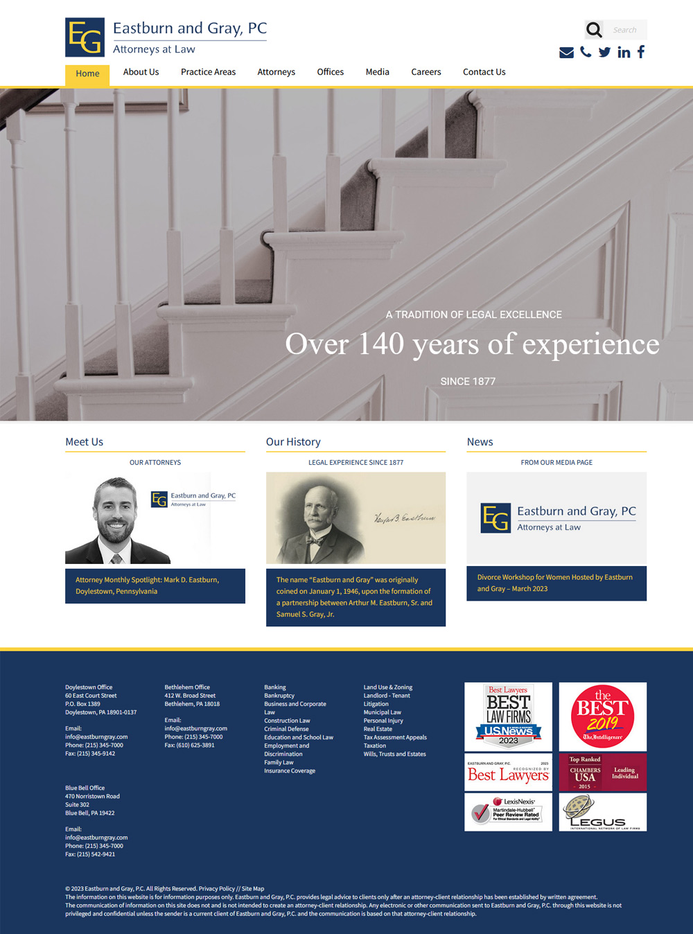 Eastburn & Gray, P.C. Website Design